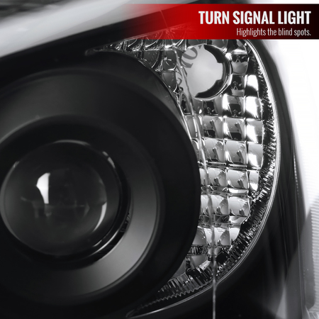 Spec-D Tuning Subaru Impreza Projector Headlights- Clear Lens Black Housing 04-05 2LHP-WRX05JM-G2-TM